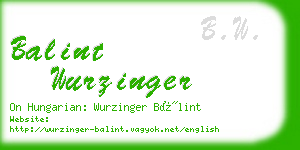balint wurzinger business card
